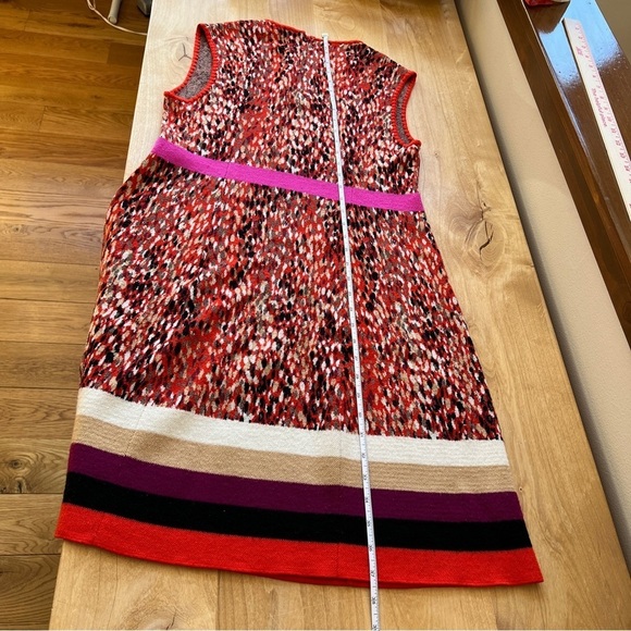 MISSONI SLEEVELESS WOOL BLD KNIT DRESS M ORANGE LABEL 2015 SEASON DESIGNER BOLD - Picture 10 of 13